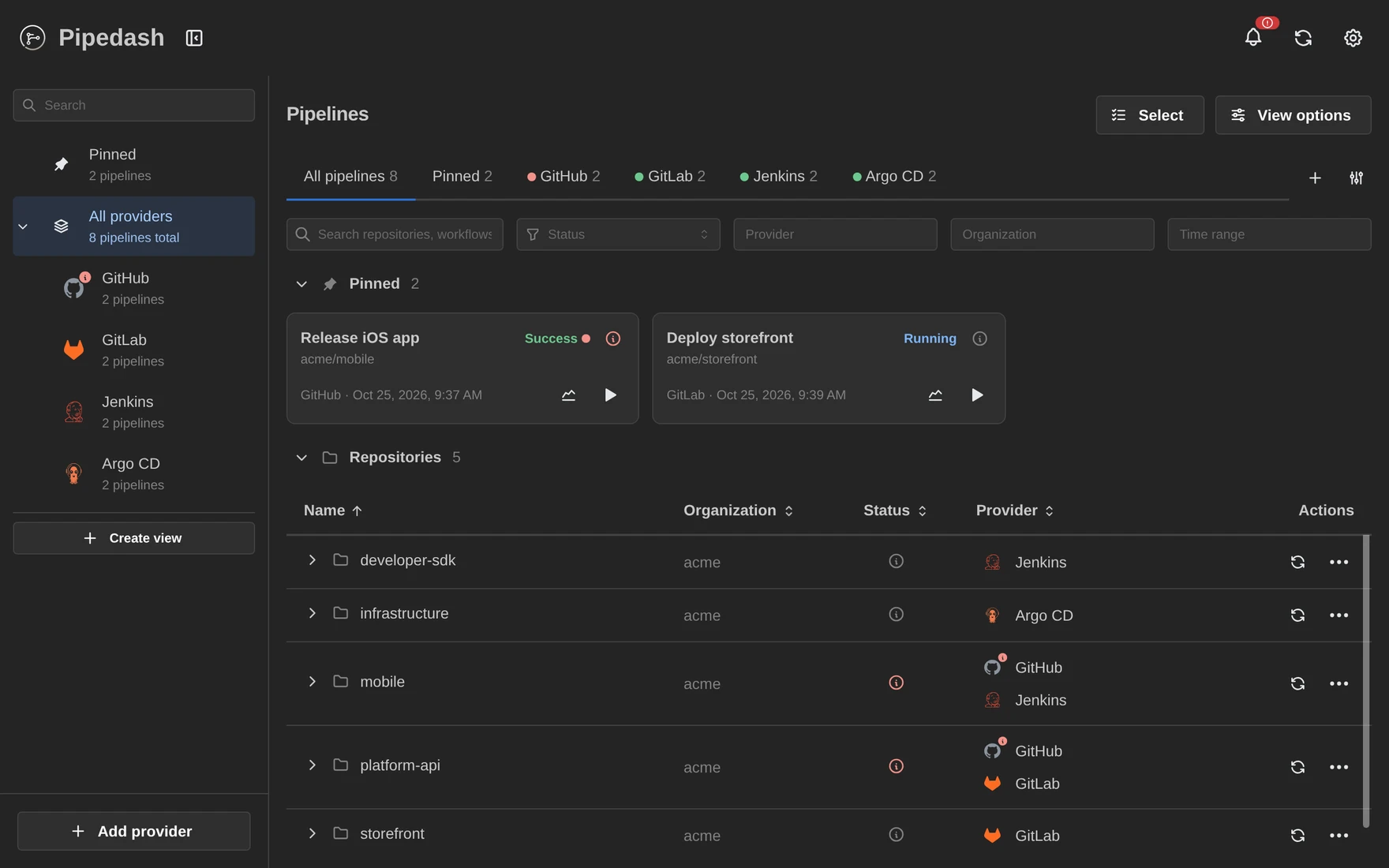 Desktop: Pipelines