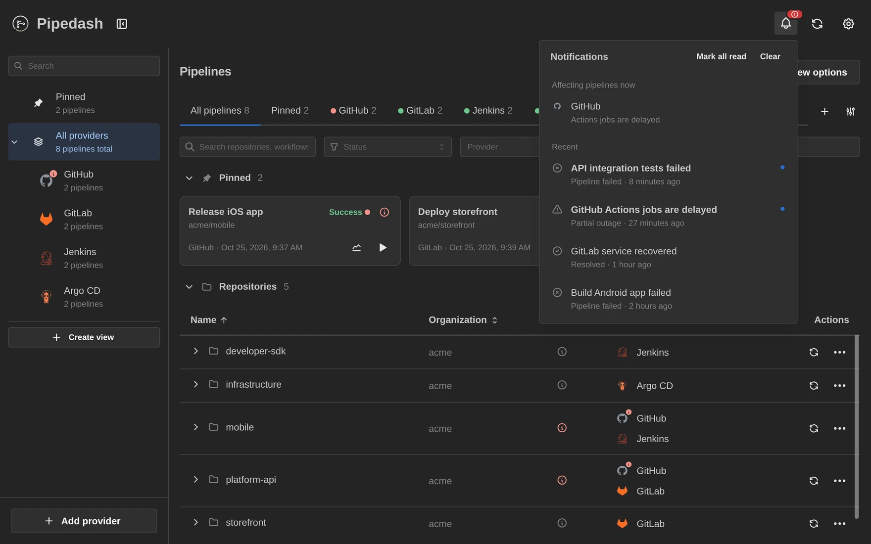 Desktop: Notifications