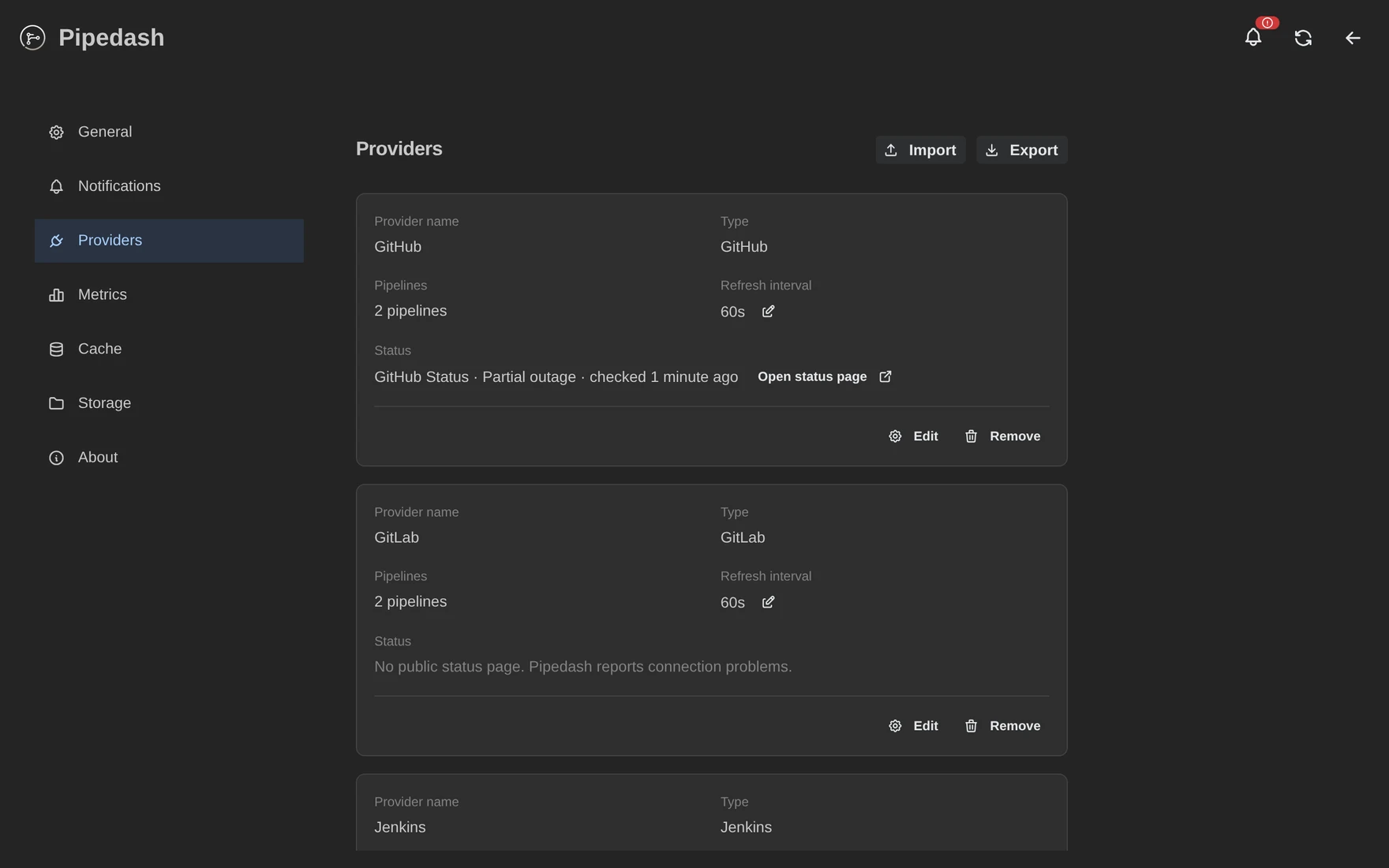 Desktop: Providers